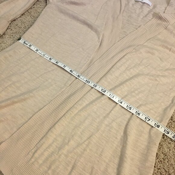 Pale Pink Lightweight Knit Cotton Rayon Open Cardigan - Picture 13 of 16